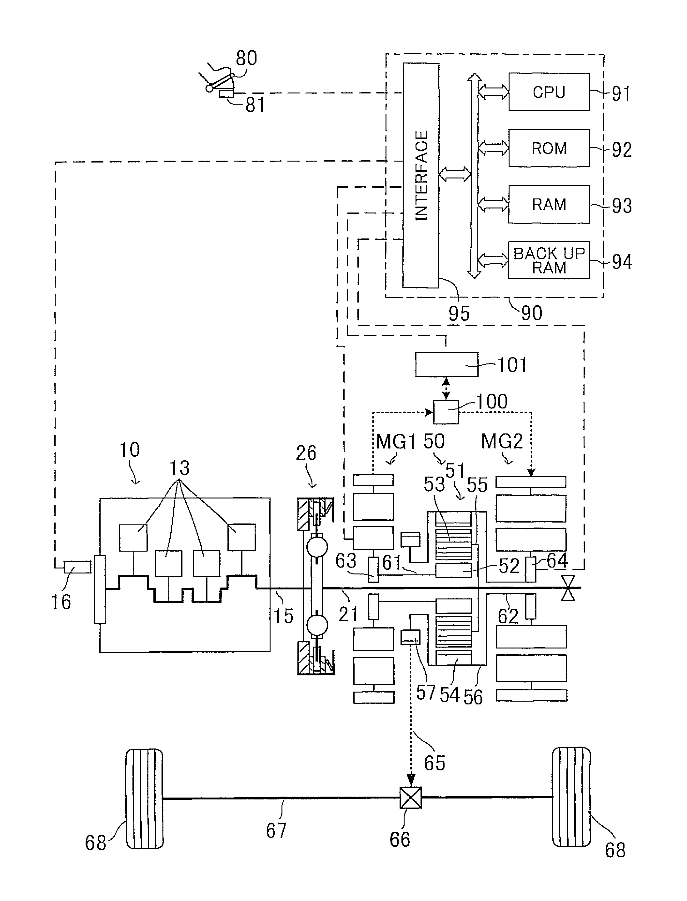 Control apparatus and control method for hybrid system