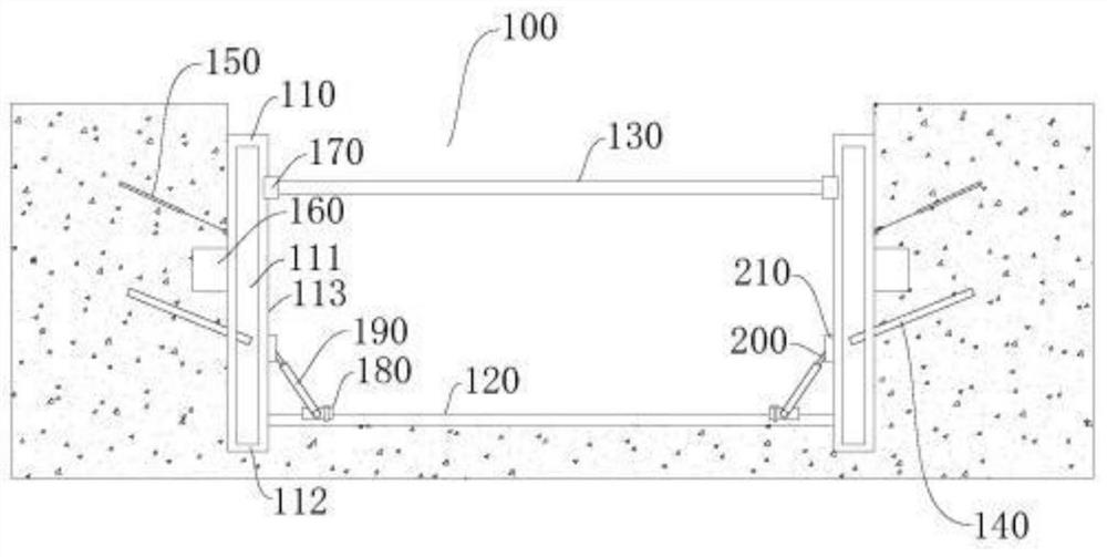 Foundation pit supporting frame