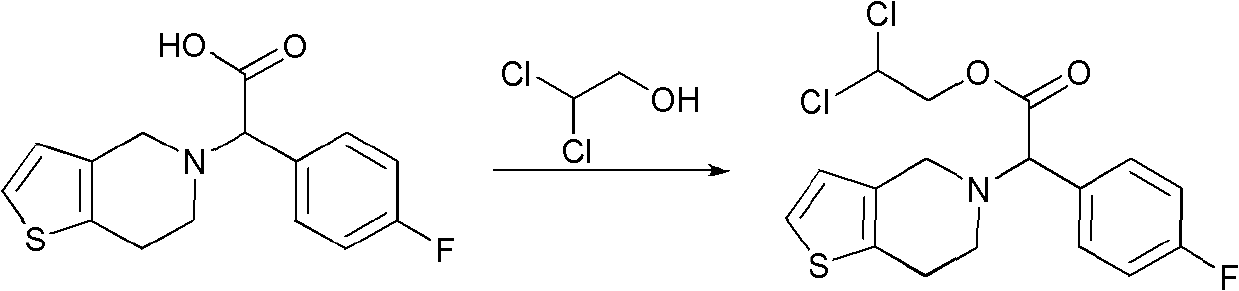 Preparation method and application of 2-substituted phenyl-2-(4,5,6,7-thiophane [3,2-c] pyridine-5(4H)-group) acetic acid (substituted alkyl alcohol) ester