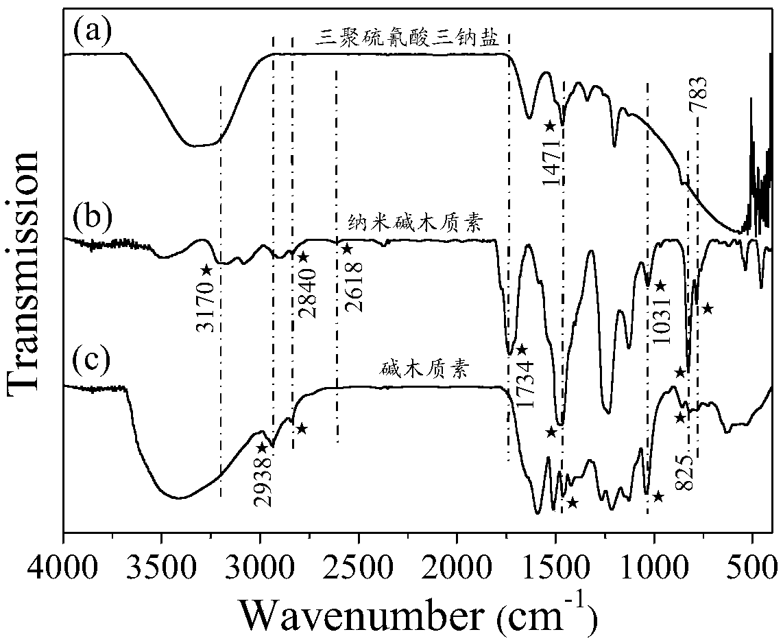 Nano alkali lignin as well as preparation method thereof and application thereof as heavy metal ion catcher