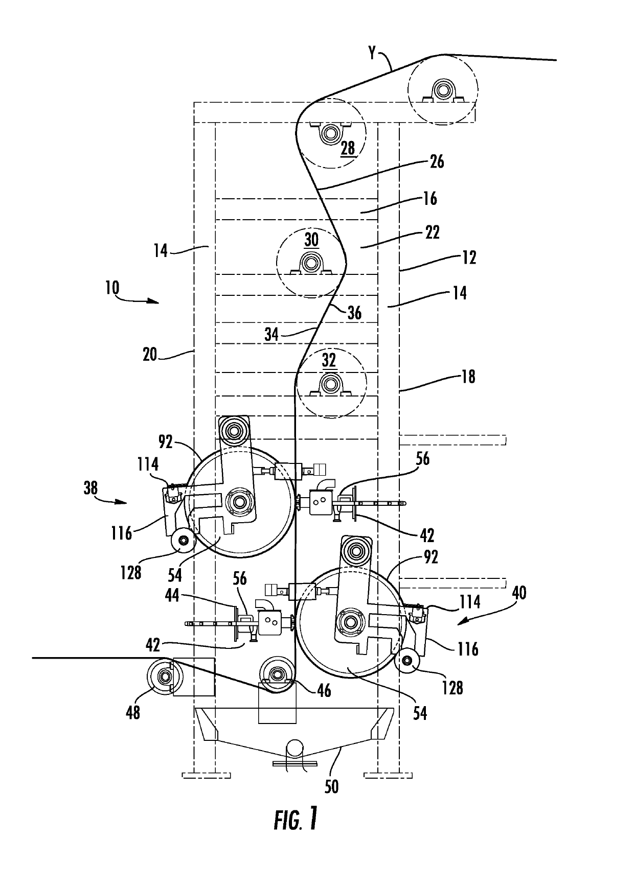 Device for applying a foamed treating material under pressure to a traveling sheet of textile yarn