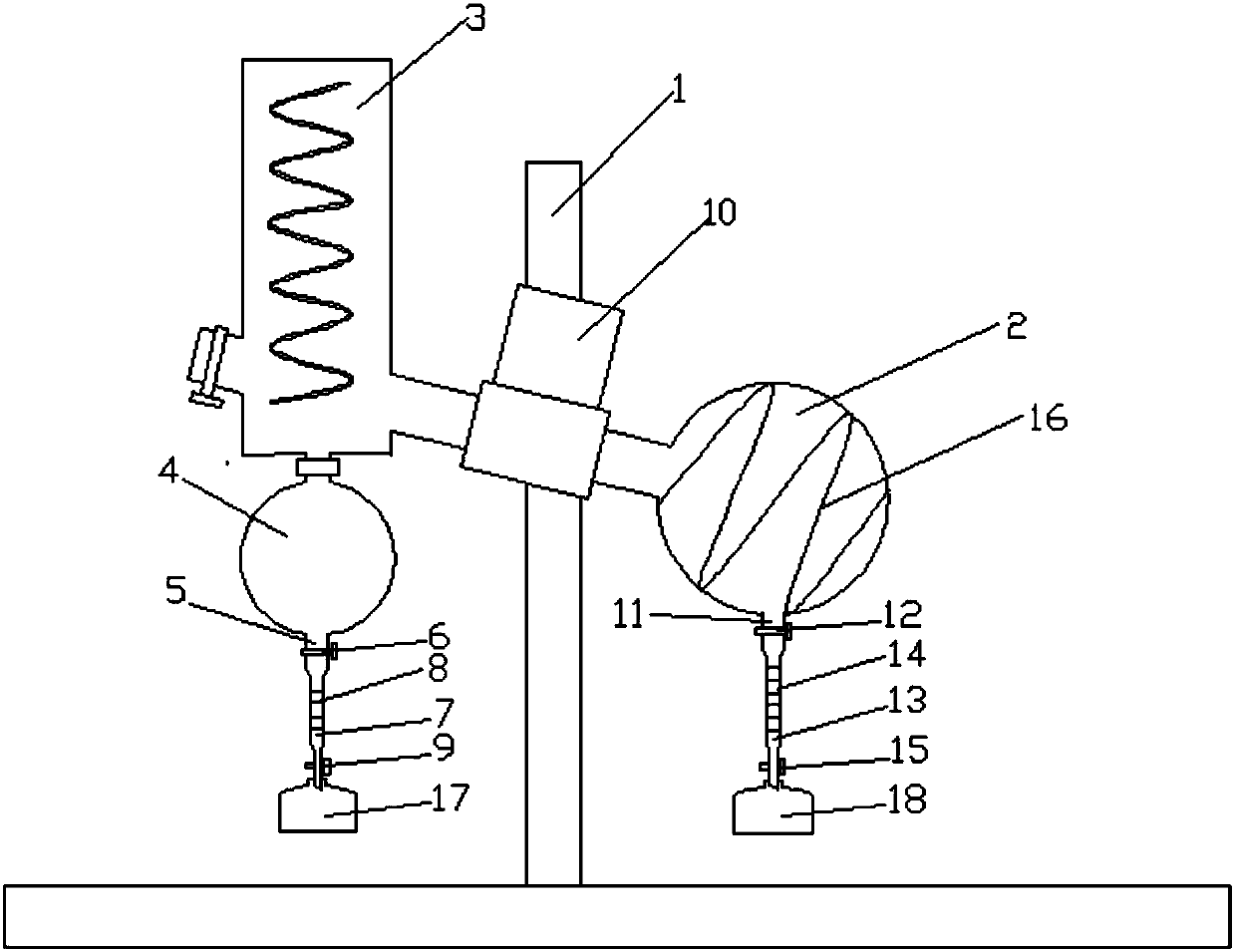 Rotary evaporator capable of accurately achieving quantification of concentrated liquid