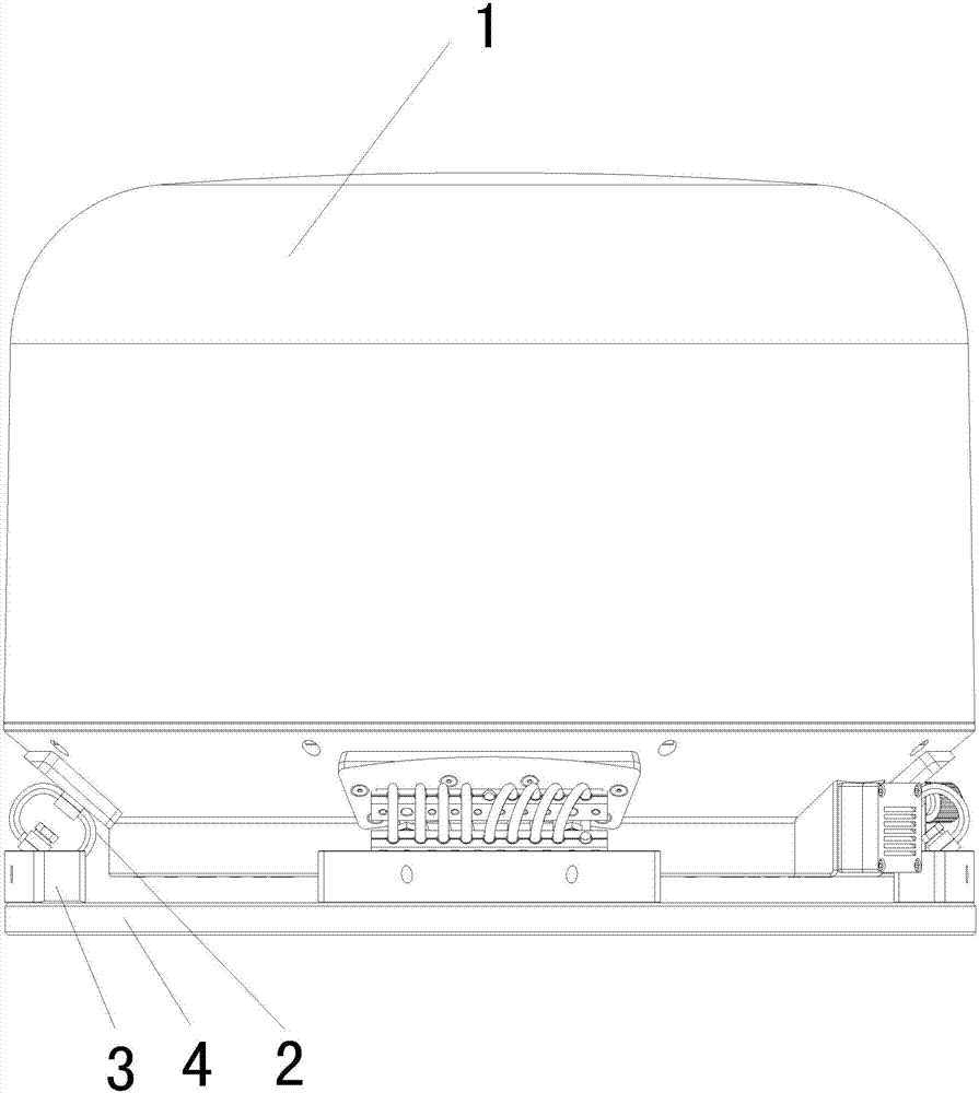 Damping system for complete communication-in-motion equipment by adopting external wire ropes