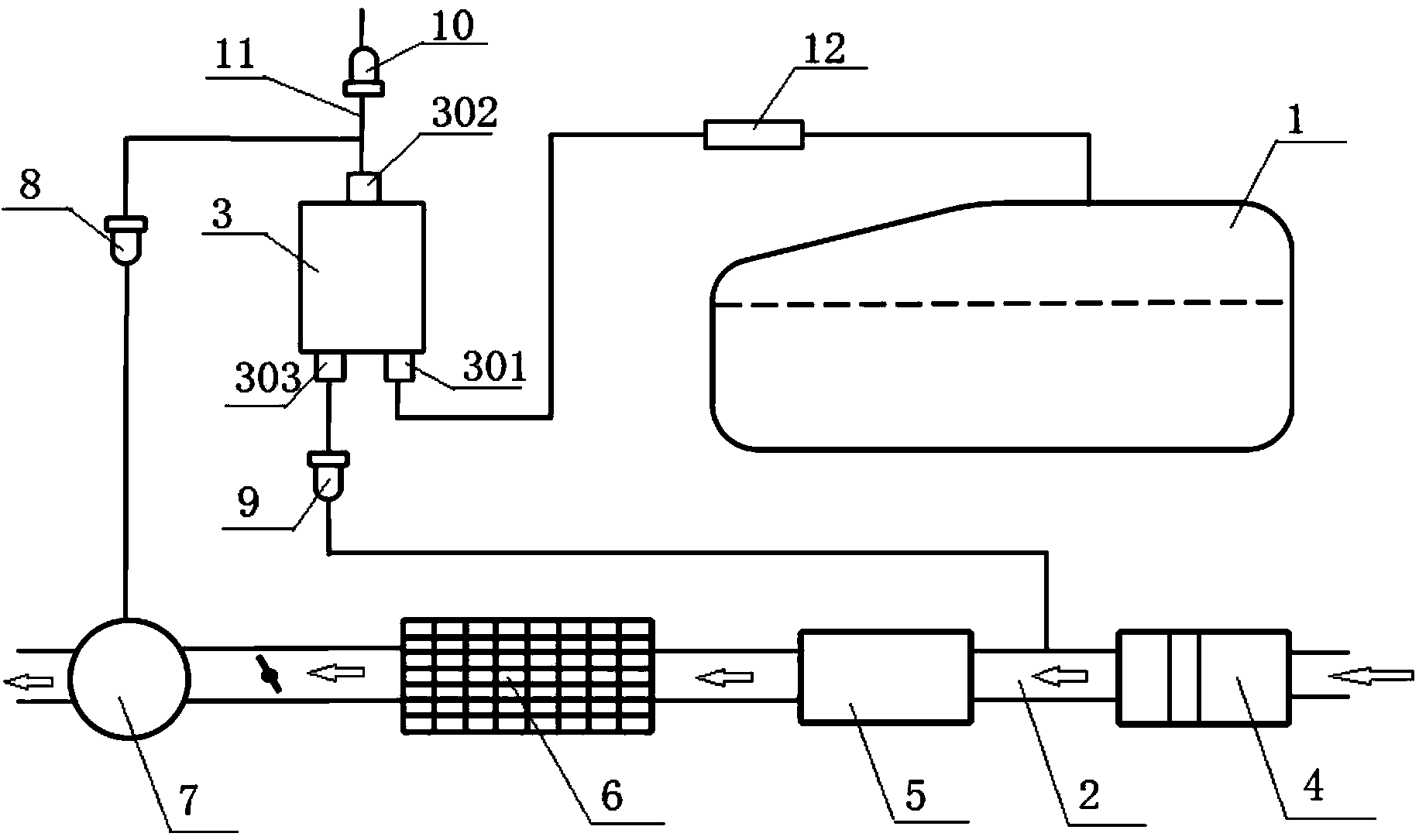 Automobile engine charcoal canister desorption device