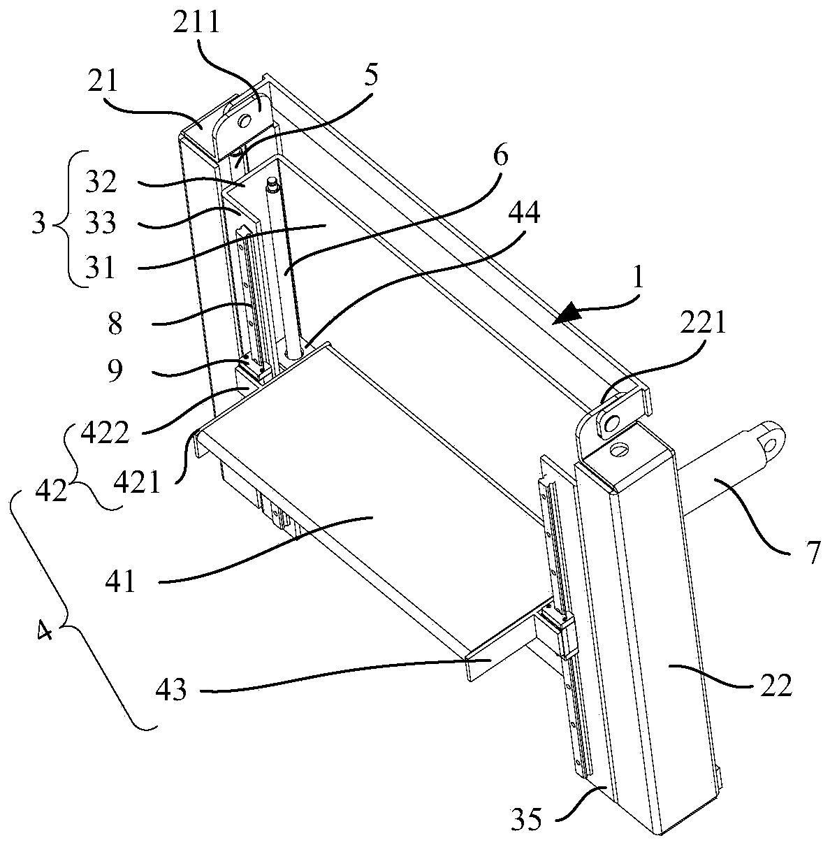 Automatic get-on system and excavator