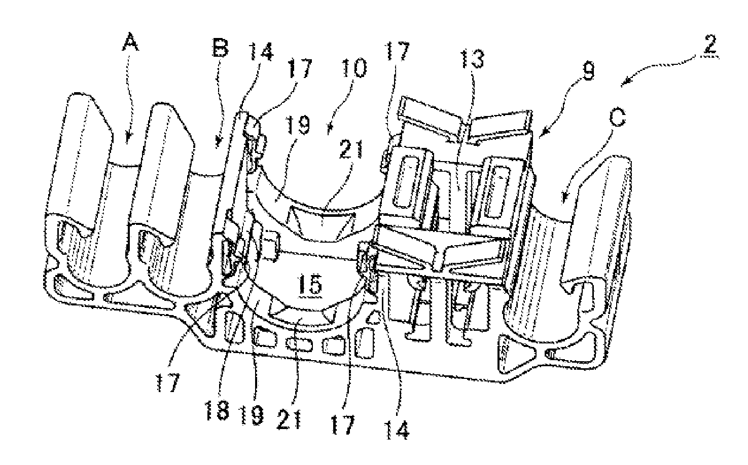 Fastener for elongated component