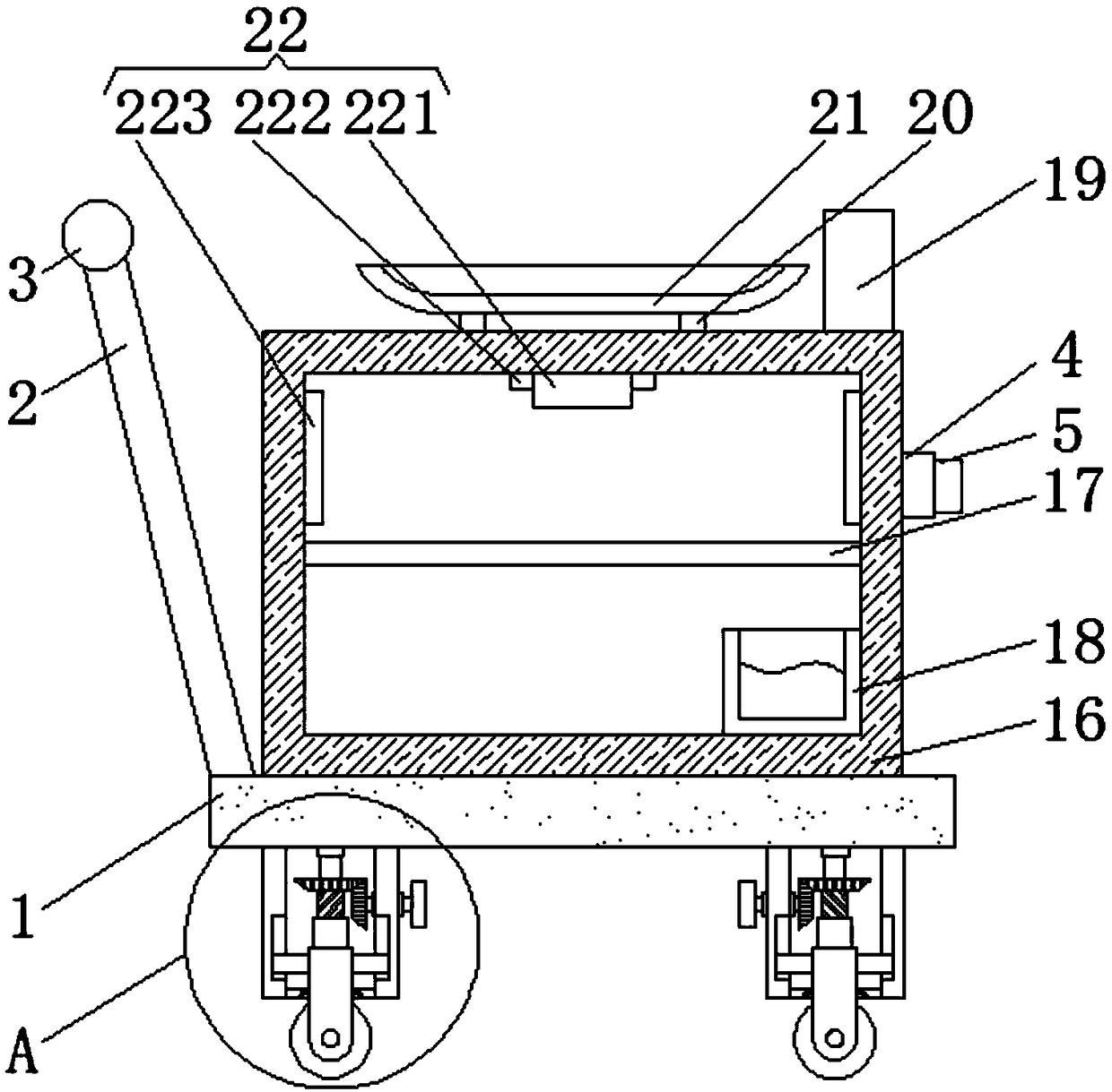 Movable operating room nursing device