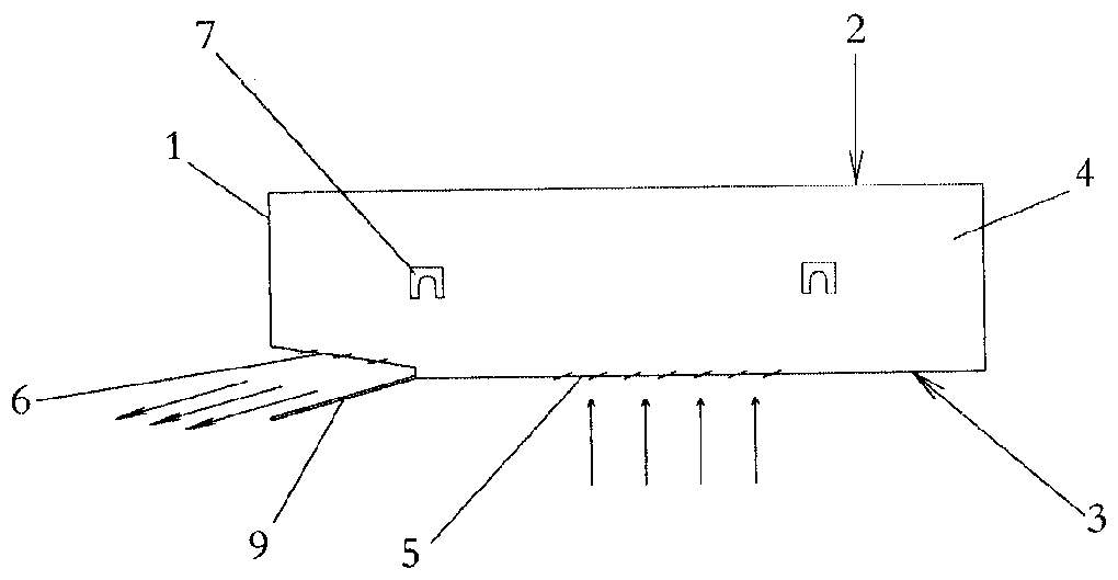 Angle-type wall-hanging (ceiling mounted) air conditioning indoor unit