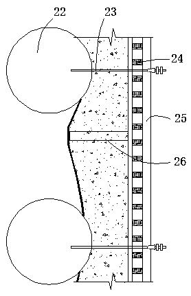 A construction method of basement retaining wall based on concrete pouring molding wall