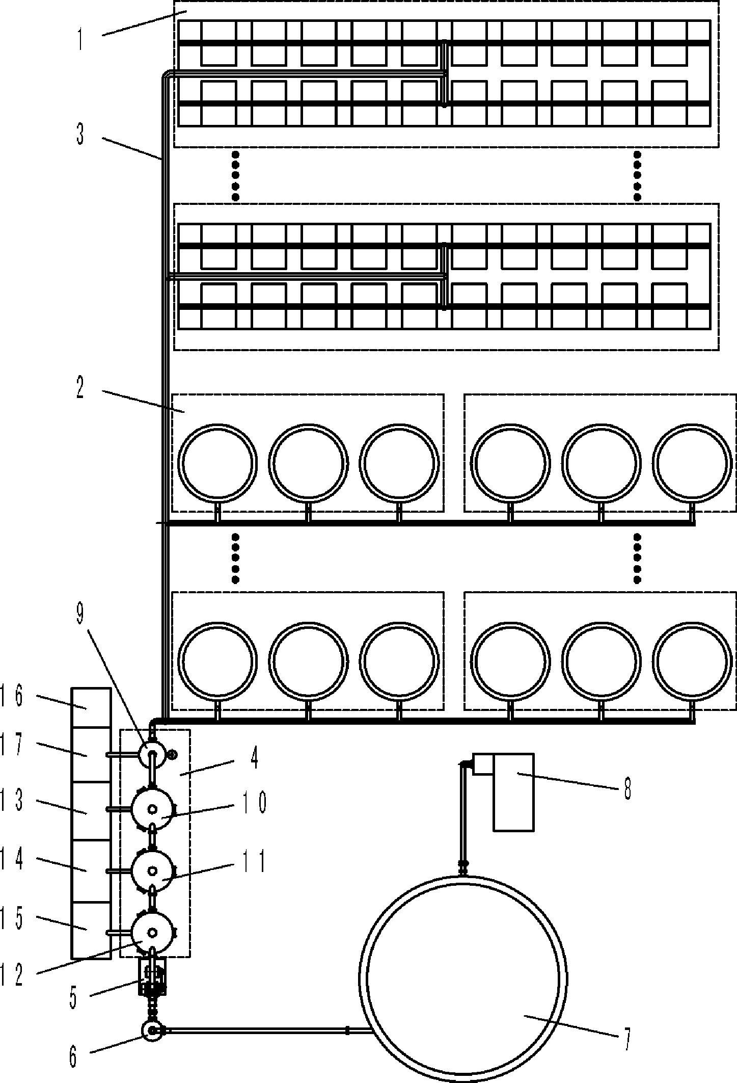 Method and system for waste therophyte high-efficiency clean environment-protective cycled comprehensive utilization