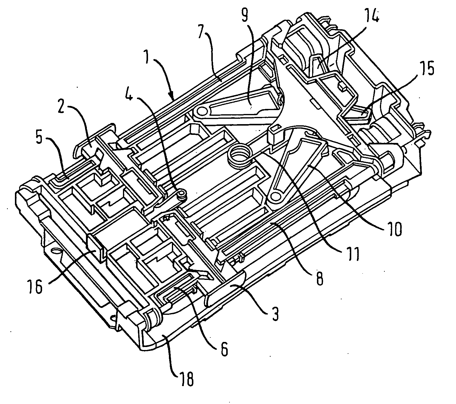 Housing with lid and kinematic frame