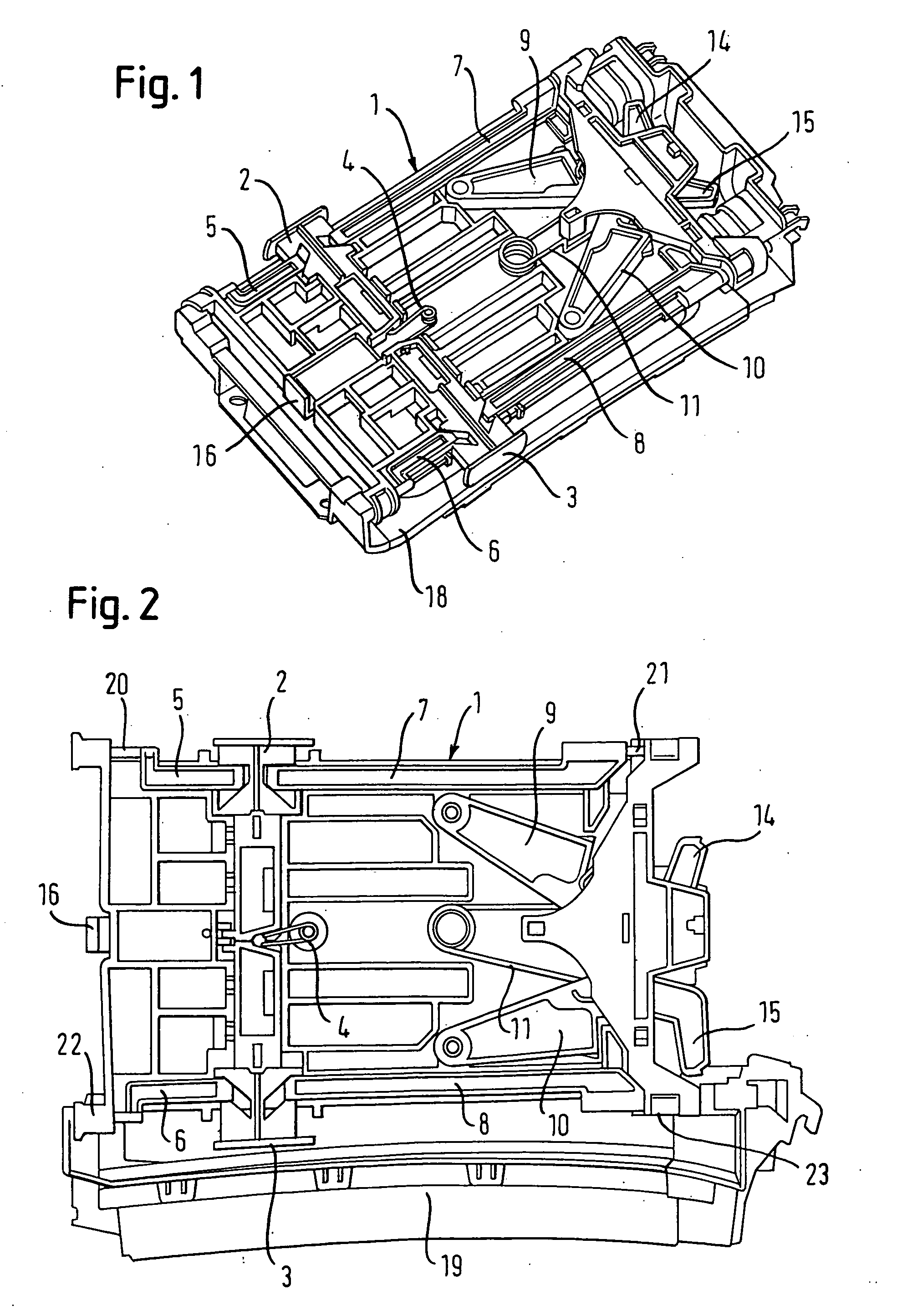 Housing with lid and kinematic frame