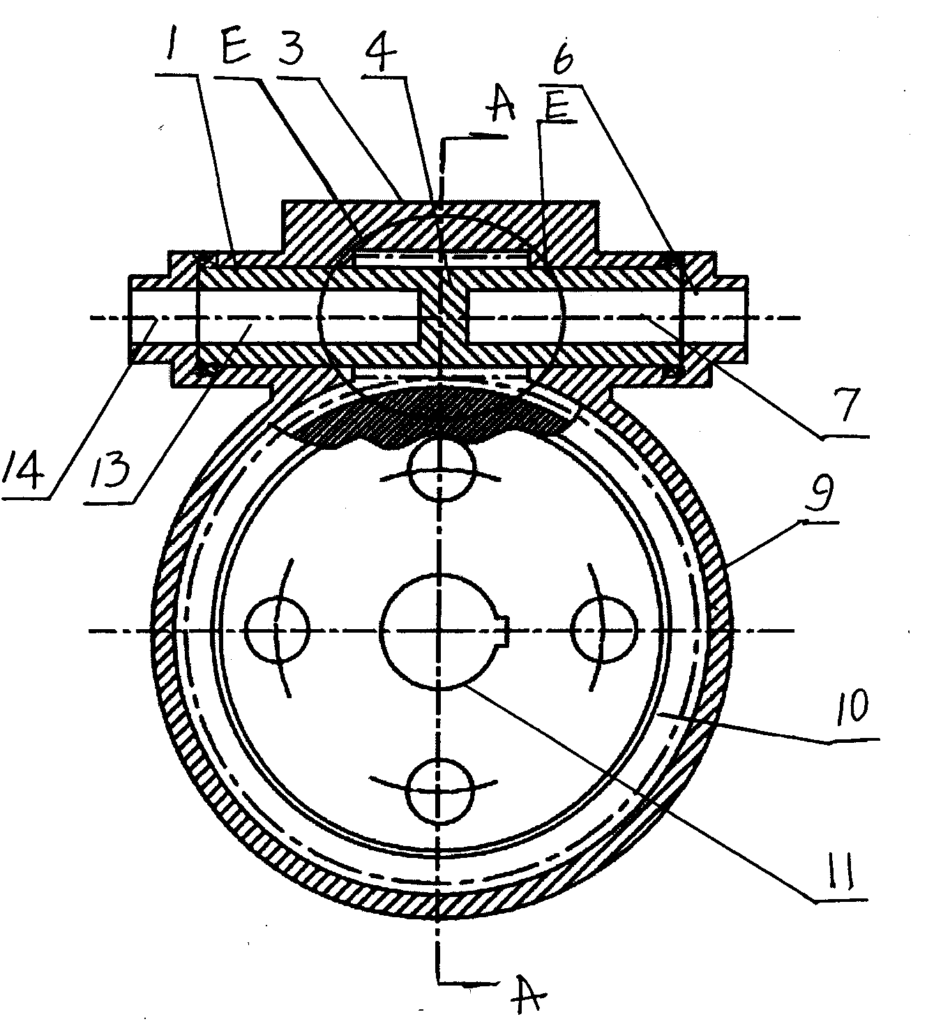 Worm gear pump with worm wheel gear cavity as working space