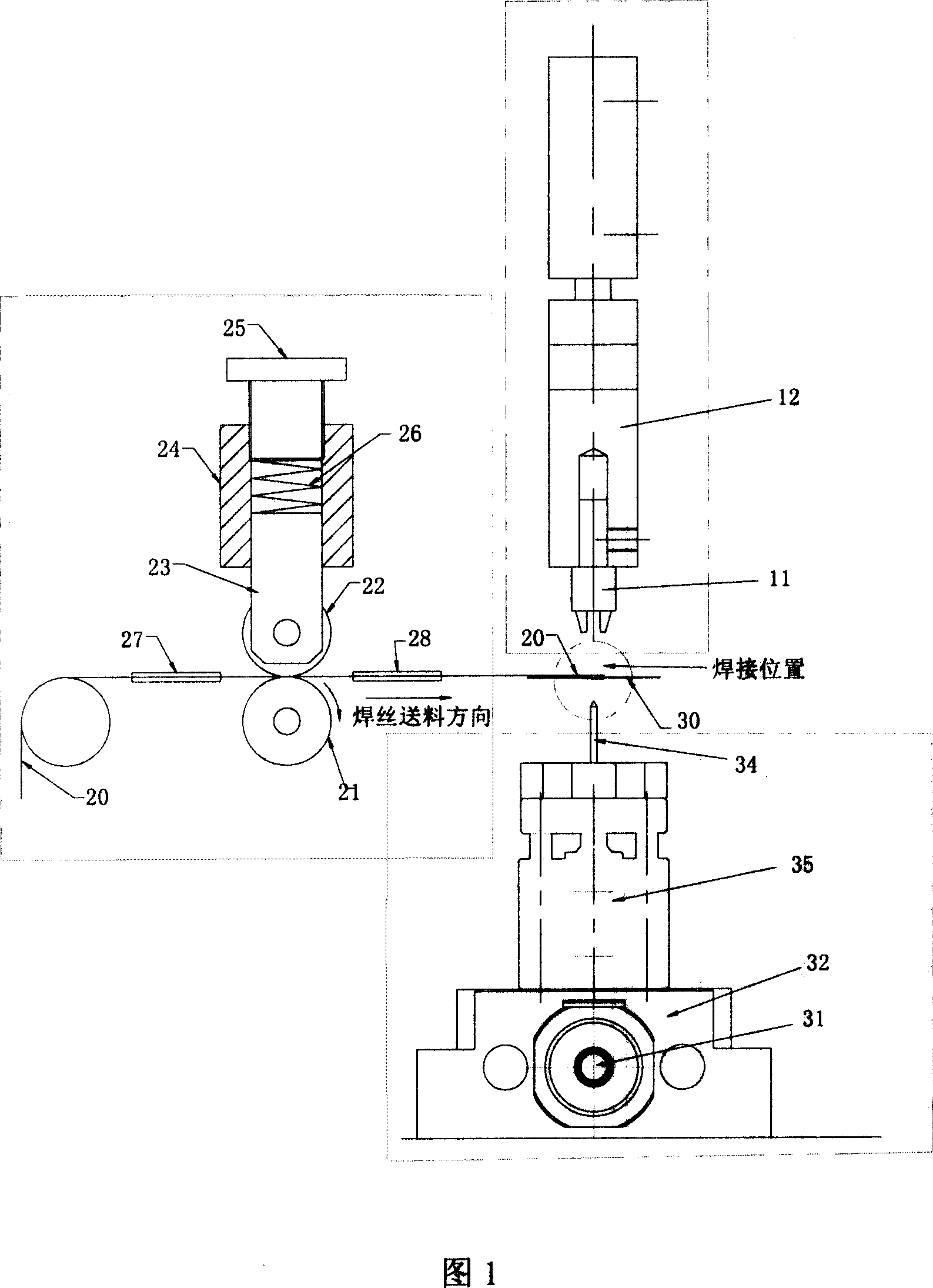 Cold-compression welding wire machine