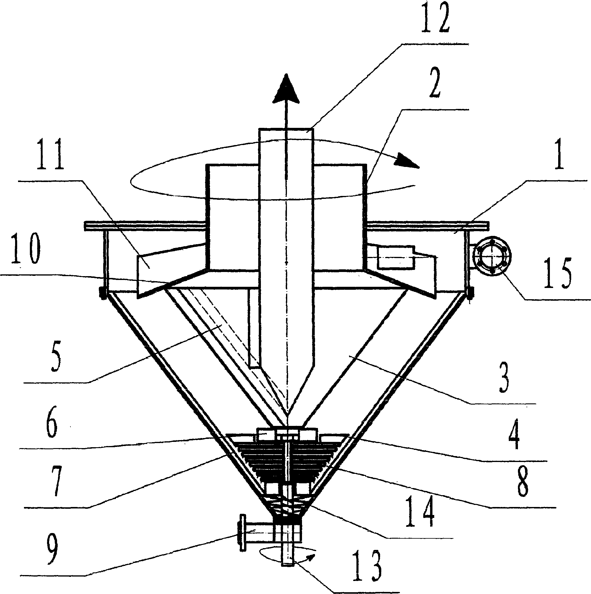 Solid-liquid separating device and solid-liquid separating process with filtering and air separating machine