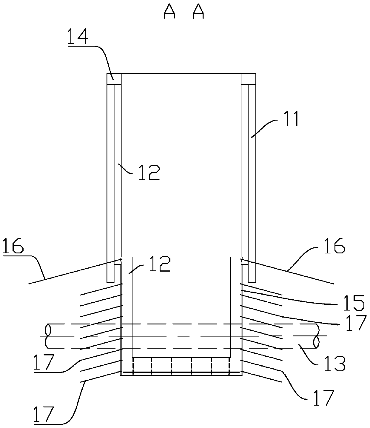 Vertical shaft structure and construction method thereof