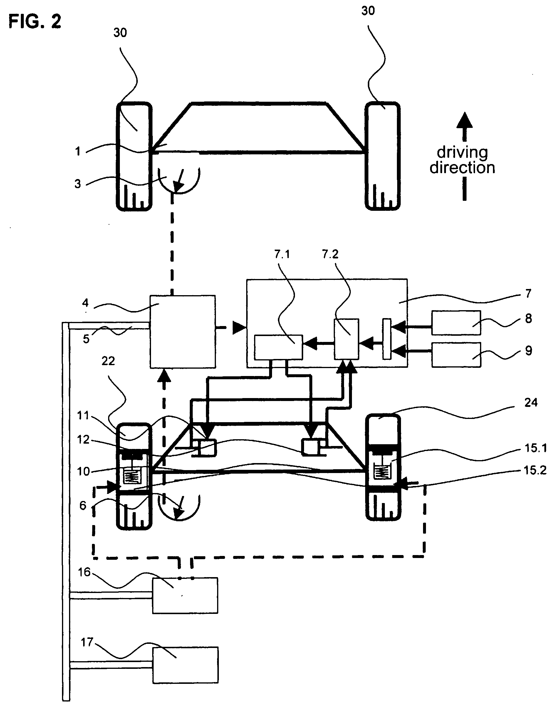 Rear axle steering system for a mobile crane