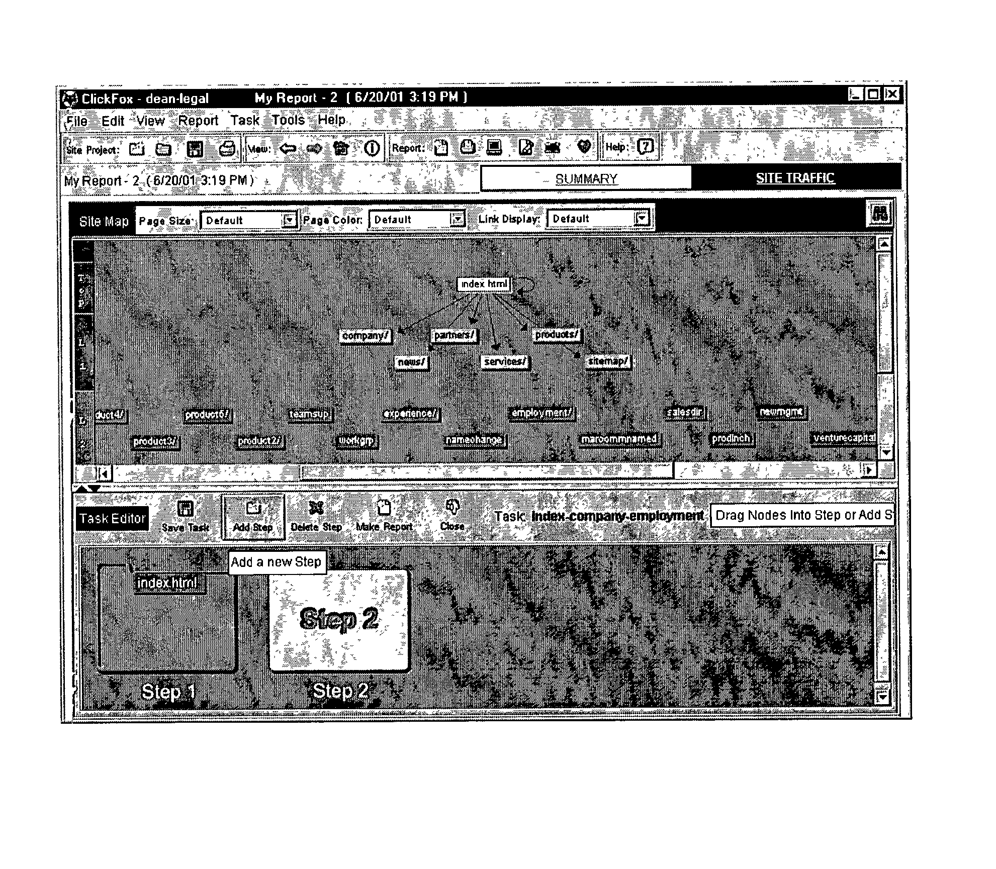 System and method for analyzing system visitor activities