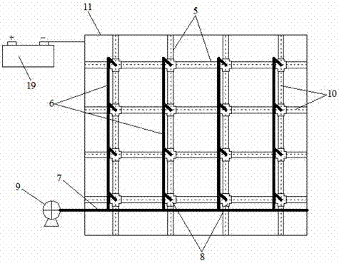 Soft soil foundation reinforcement treatment system for dredging and filling and the treatment method of grid-type vacuum preloading combined with electroosmotic method