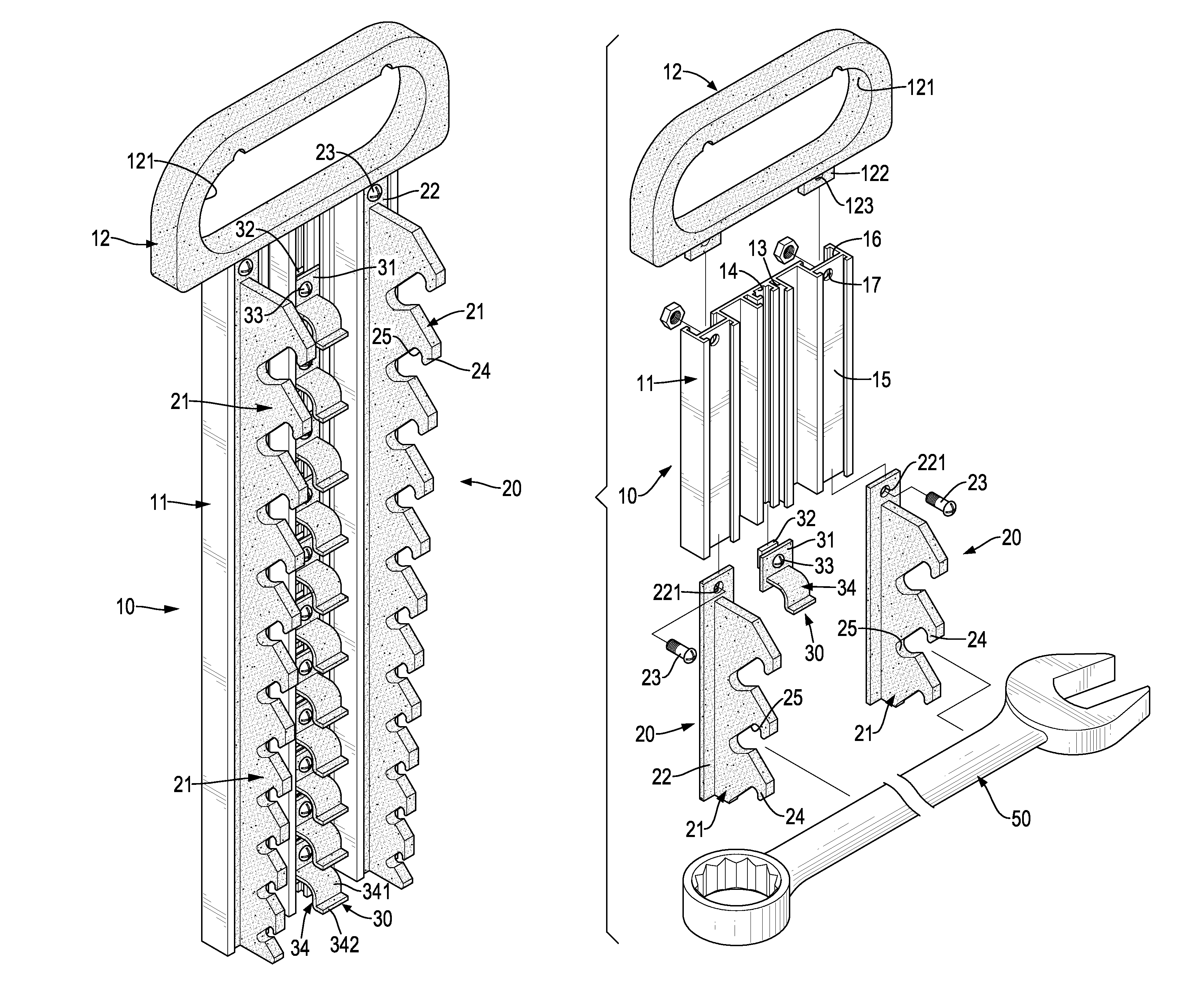 Hand tool frame