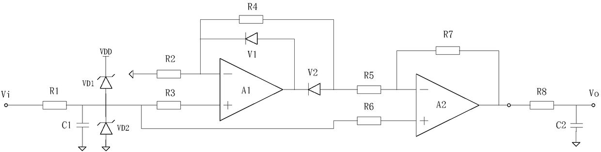 Frequency conversion measurement circuit for over-excitation protection and over-excitation protection method