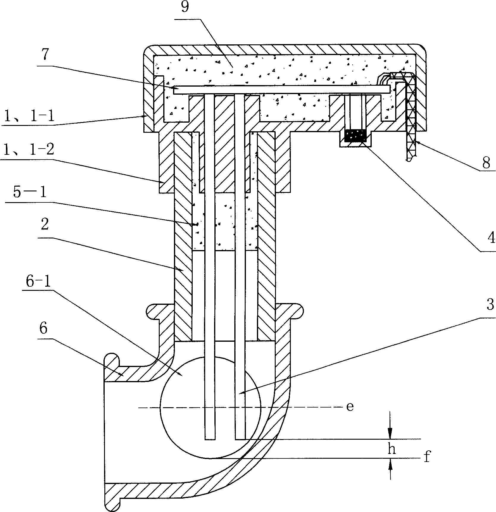 Composition of probe head for solar water heater