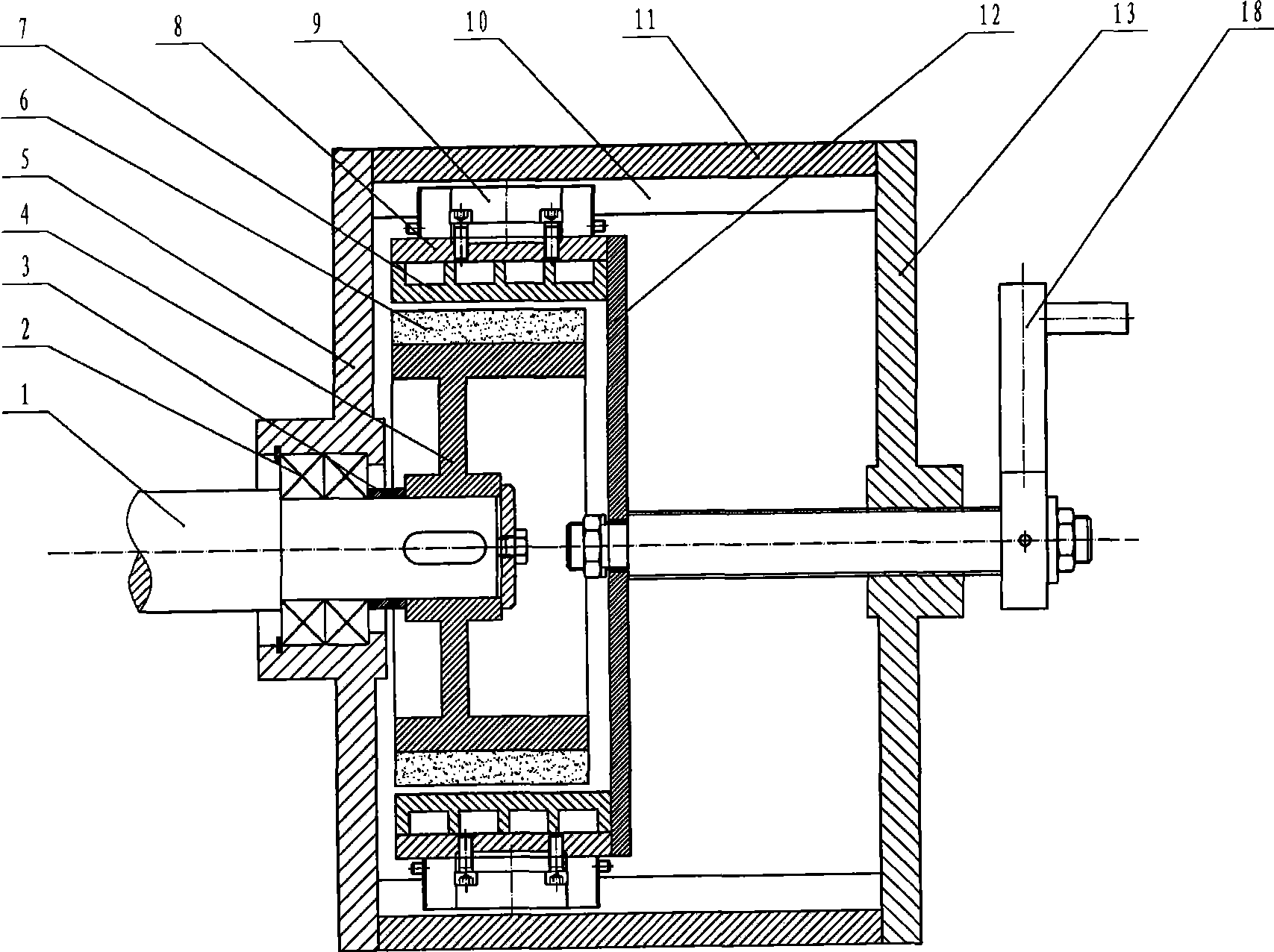 Hub type liquid cooling permanent magnet dynamometer