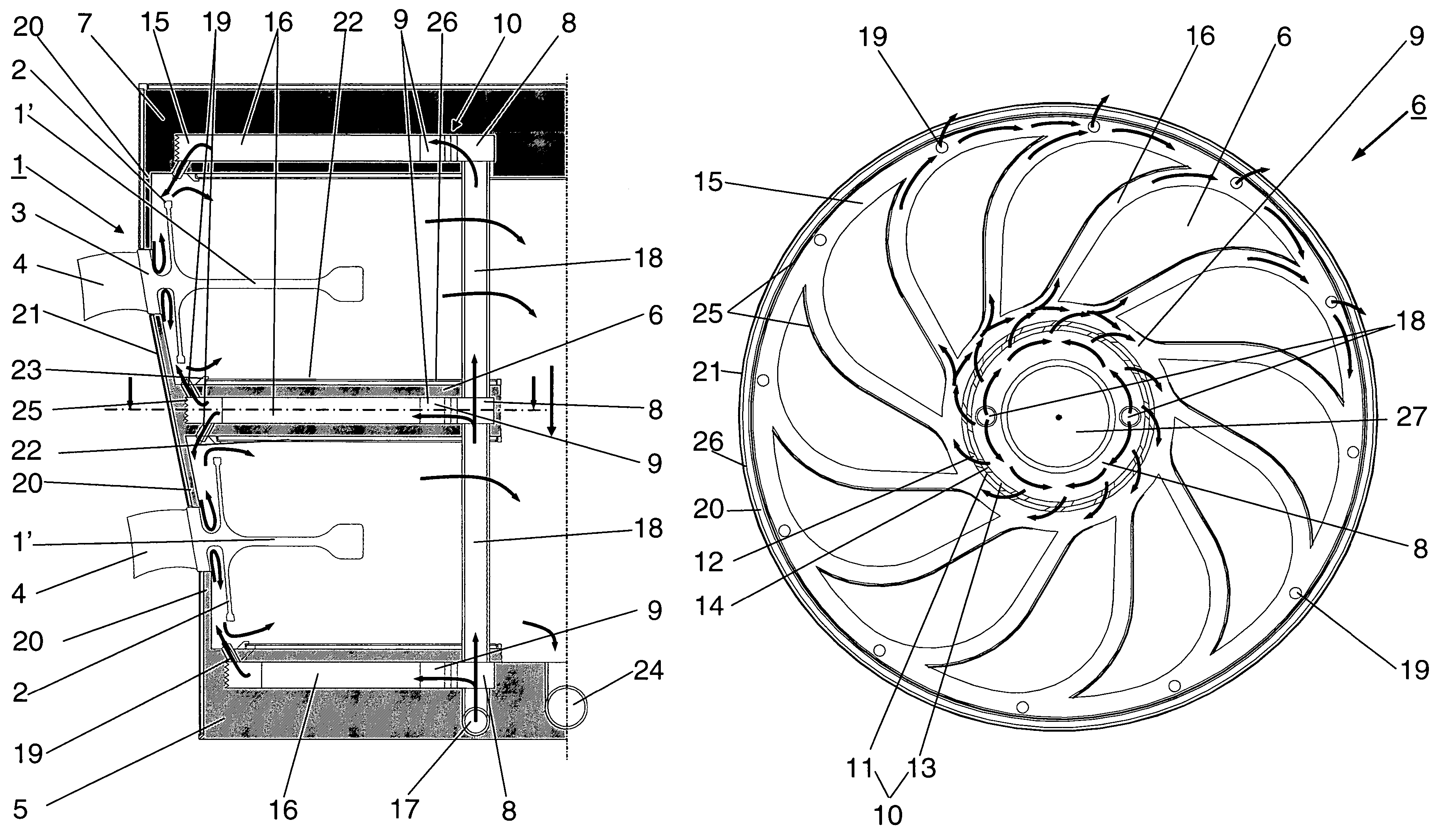 Method and apparatus for coating or heat treatment of blisks for aircraft gas turbines