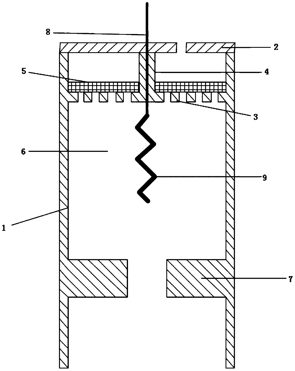 Non-polarized electrode with service life prolonged by adding electrolyte solution