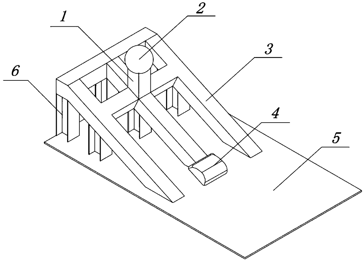 Wedge type large-diameter round pipe column lifting and overturning device