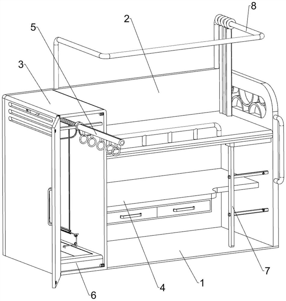 Student bed with clothes drying function for student dormitory