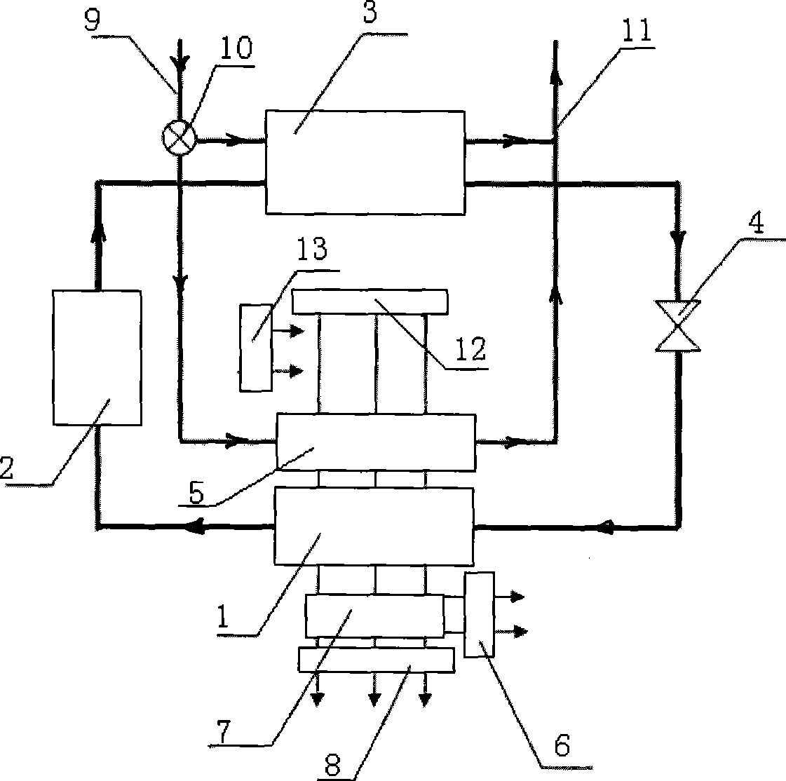 Double effect geothermal heat pump unit