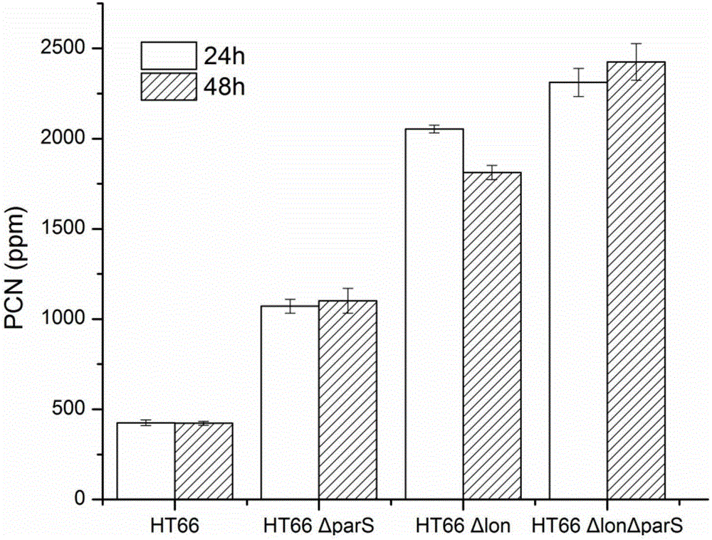 Genetic engineering strain high in yield of phenazine-1-formamide and construction method thereof