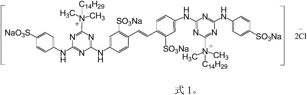 Water-soluble fluorescent whitening agent for coarse whiting powder as well as preparation method and application thereof