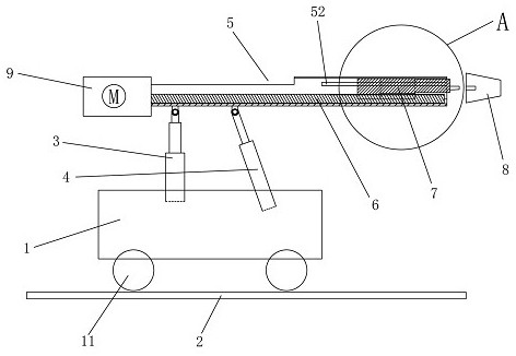 Automatic slag stopping cap adding device for tapping hole and using method