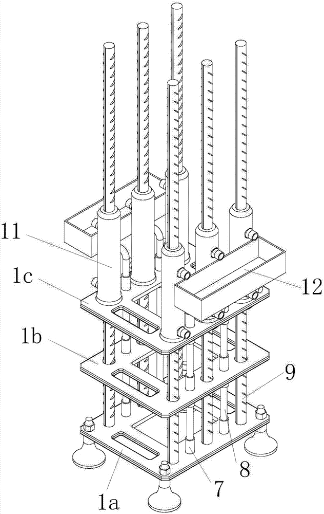 Clamp special for sleeve vertical grouting