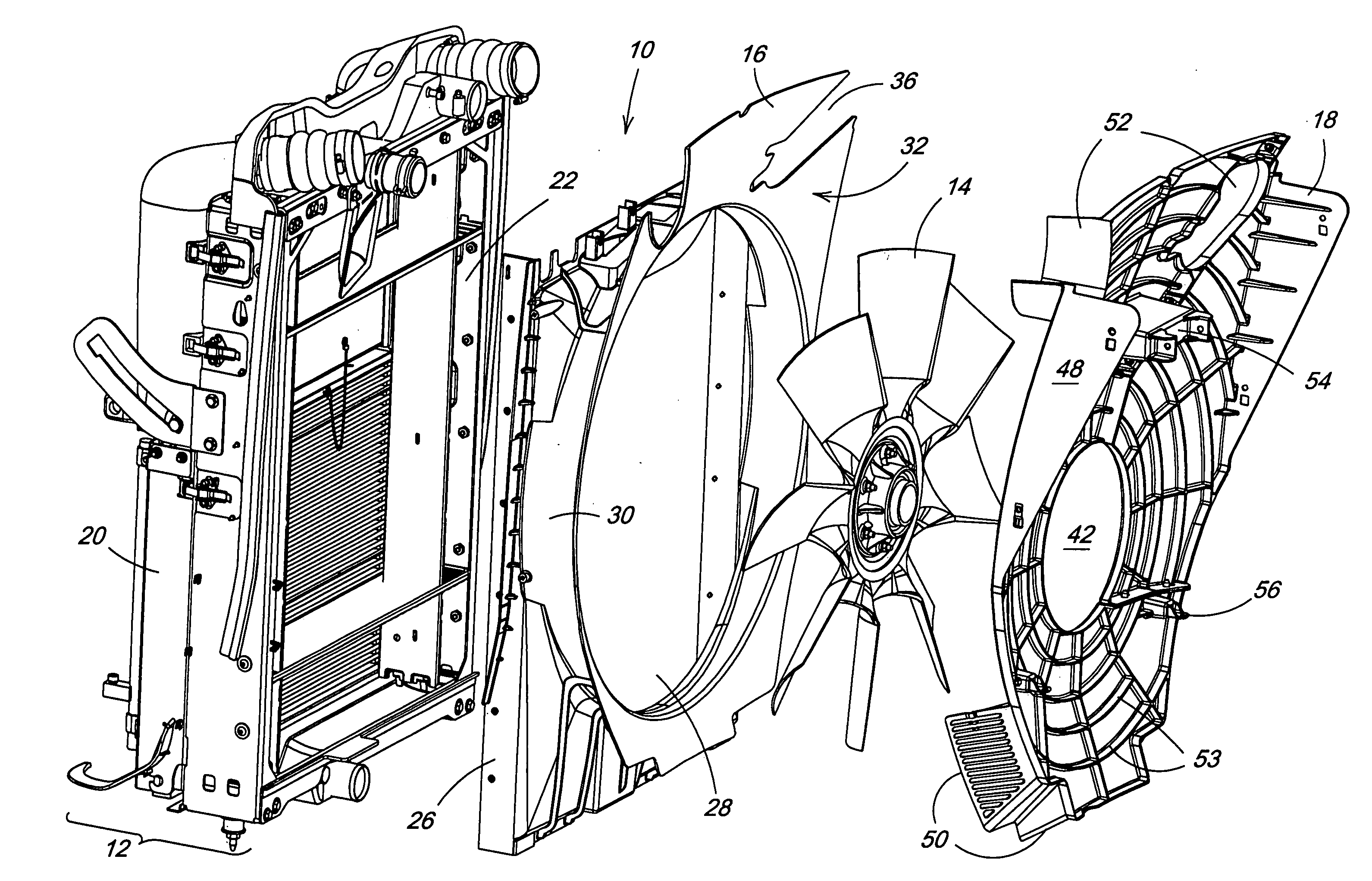 Vehicle cooling package