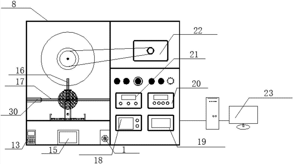 Accelerating and loading device and method for indoor test of road surface materials