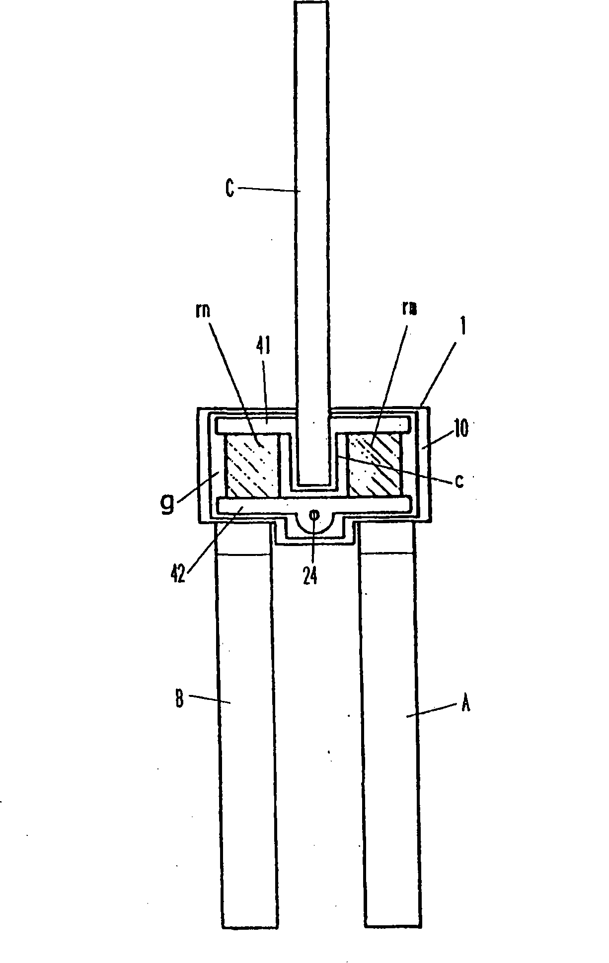 Substrate type temperature fuse with resistor and secondary battery protection circuit