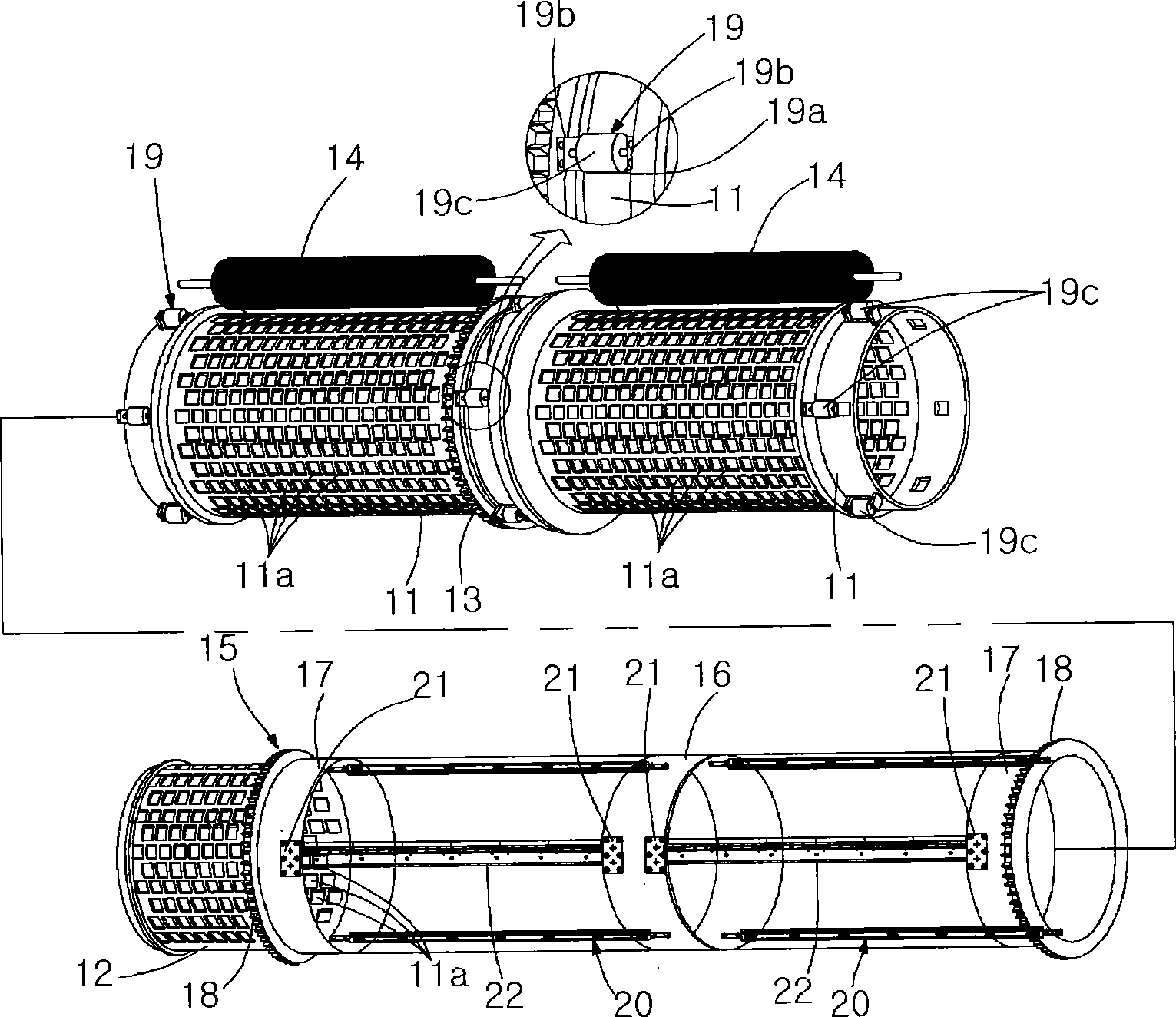 A sorting apparatus of unsanitary reclamation waste