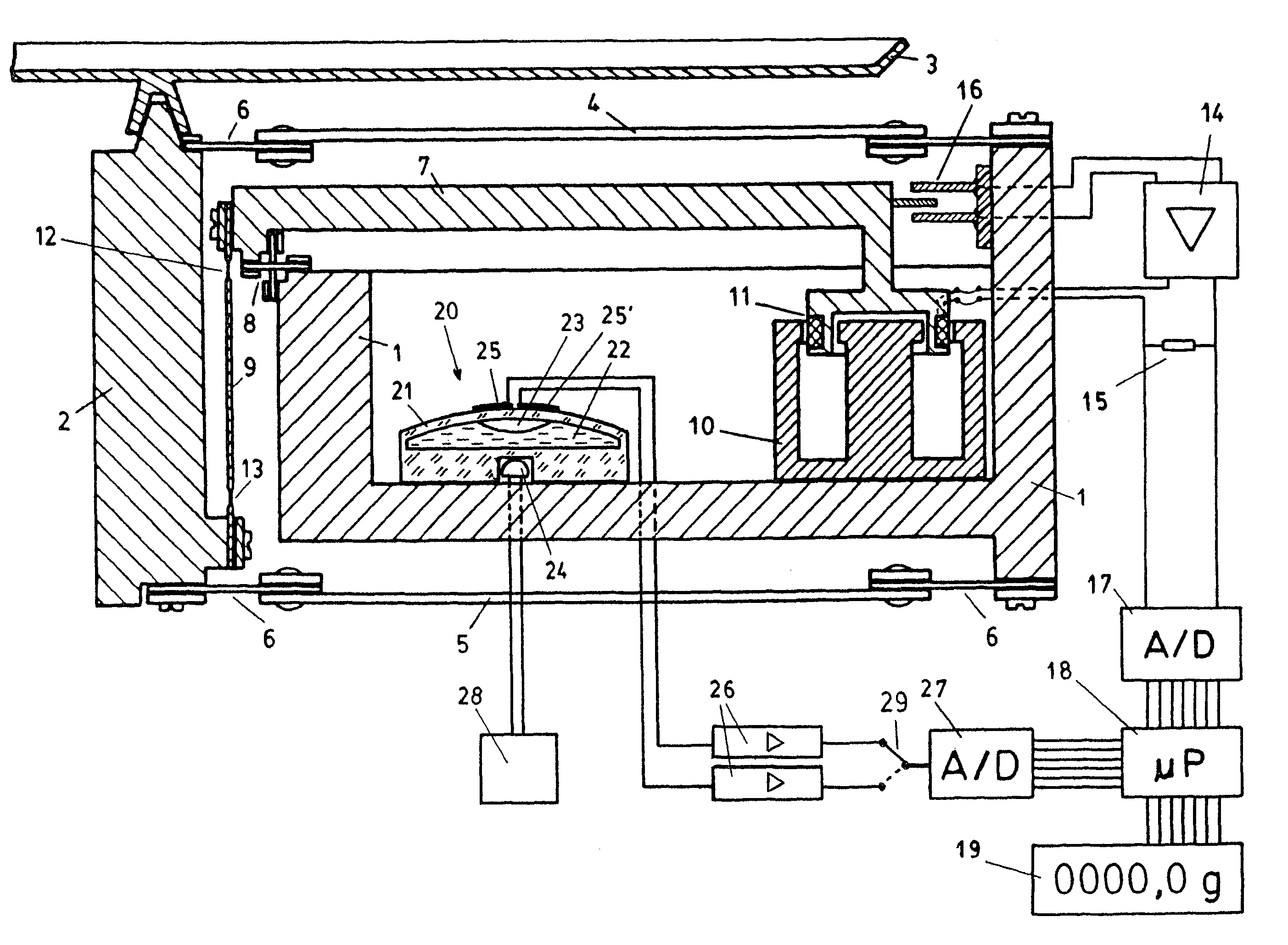 Electronic scale comprising a bubble level