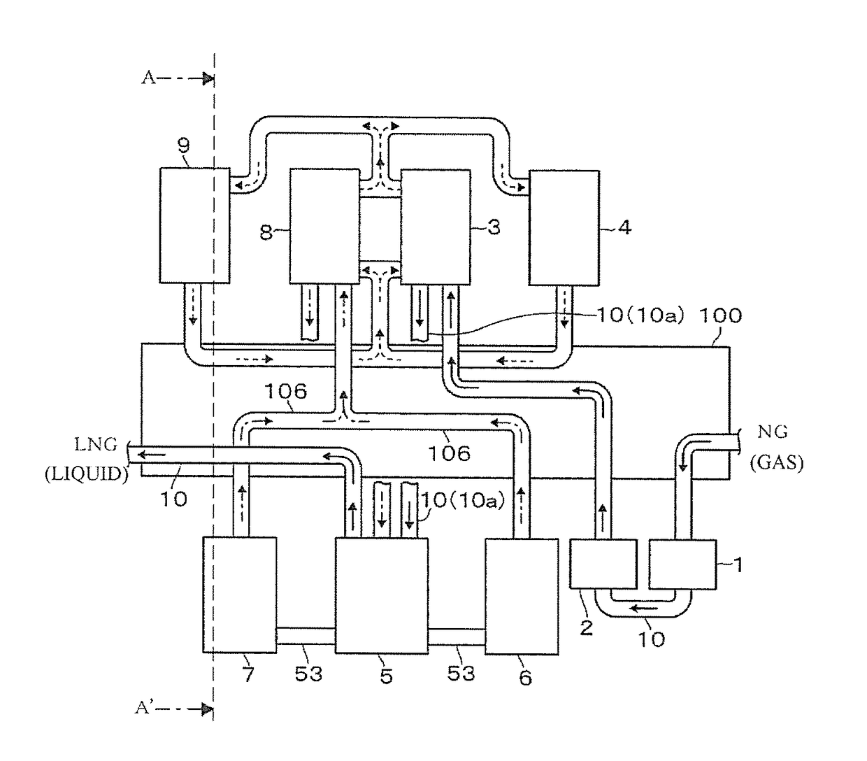 Gas liquefaction plant