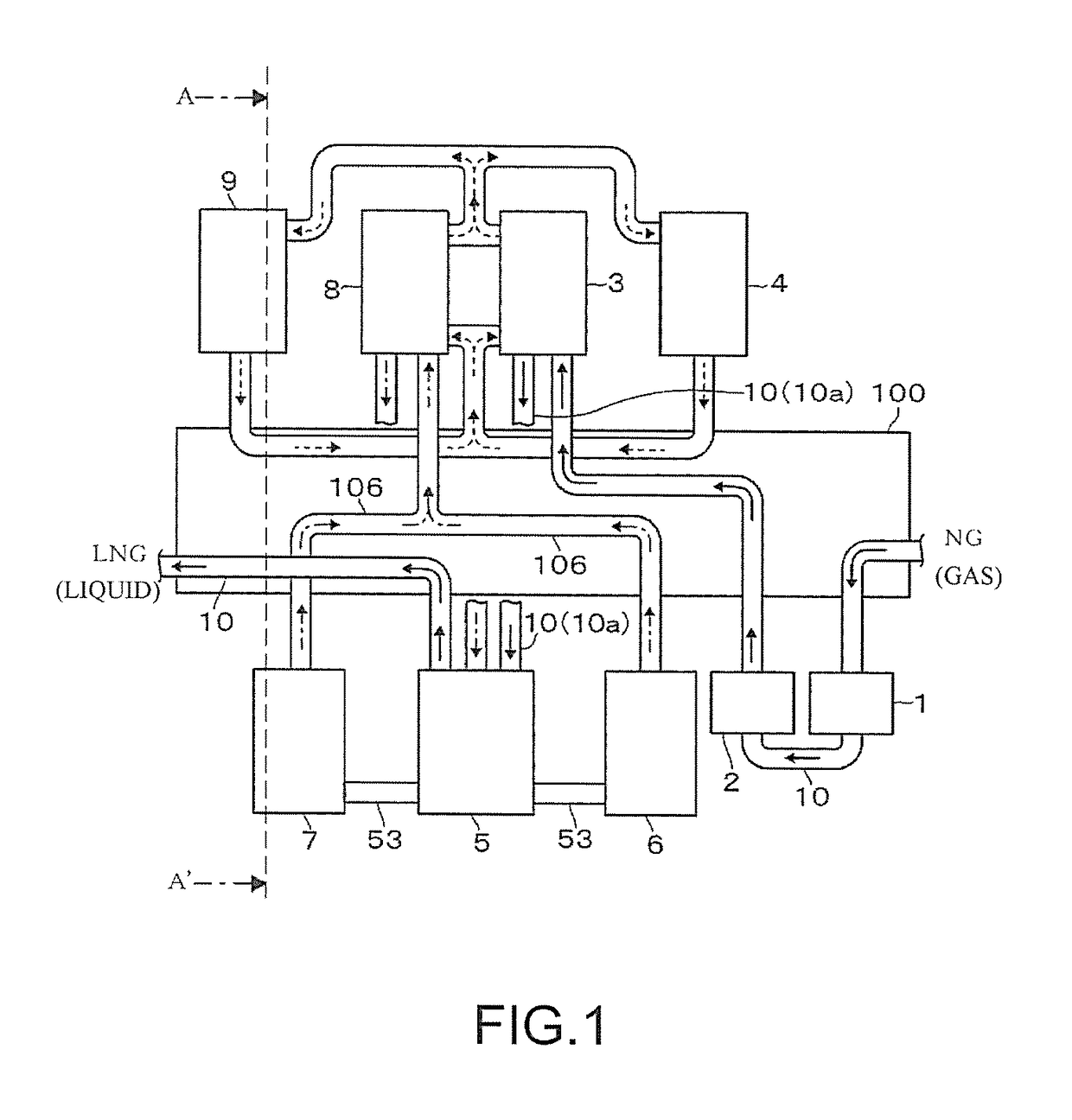 Gas liquefaction plant