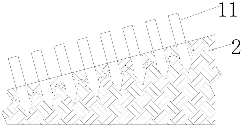 Degradable side slope water and soil conservation pile, system and method using local materials