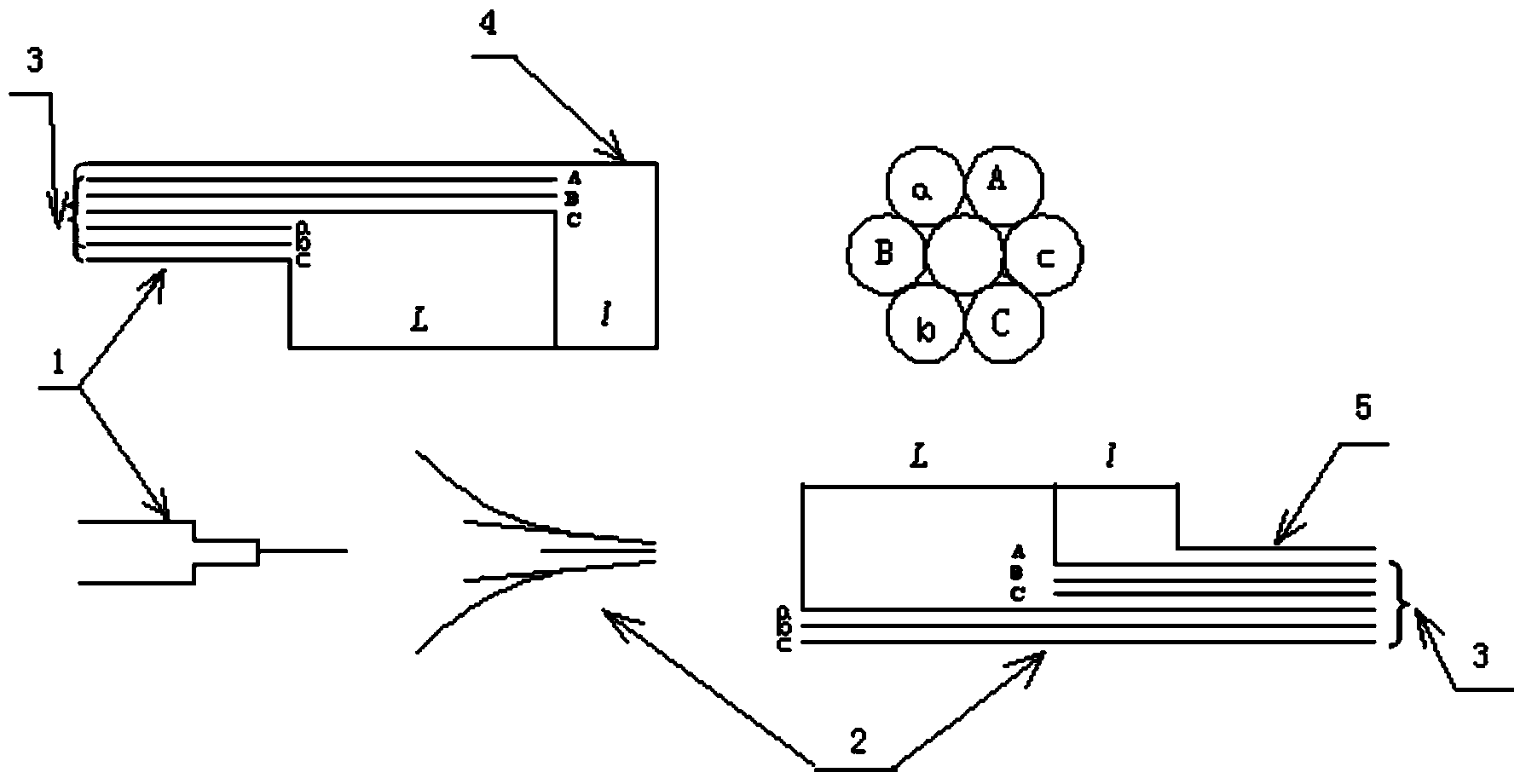 Composite connection method for high-strength variable-diameter steel cable