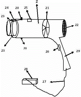 Electric pollen collecting device for pitaya