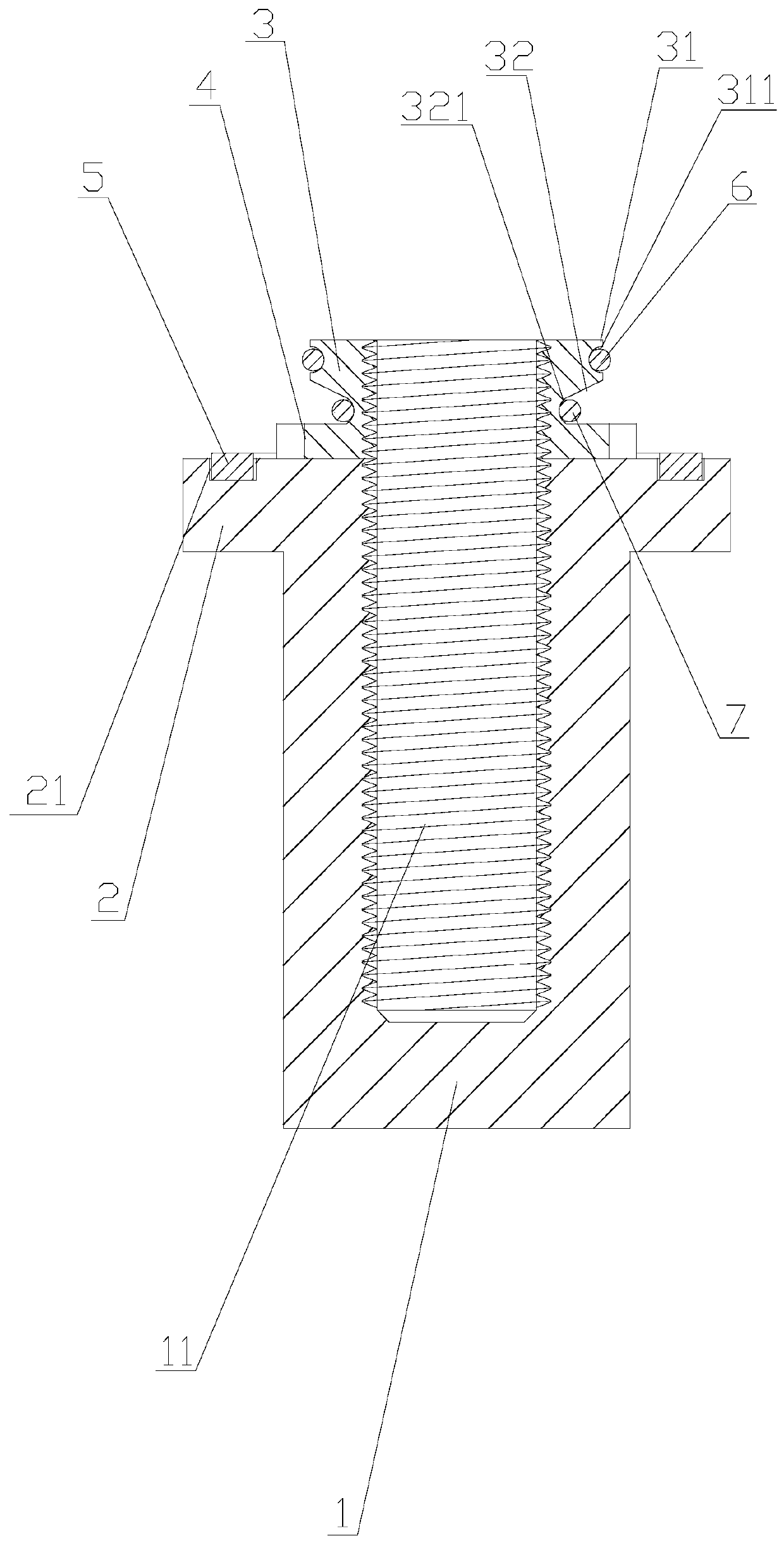 Waterproof press-riveting nut for hardware