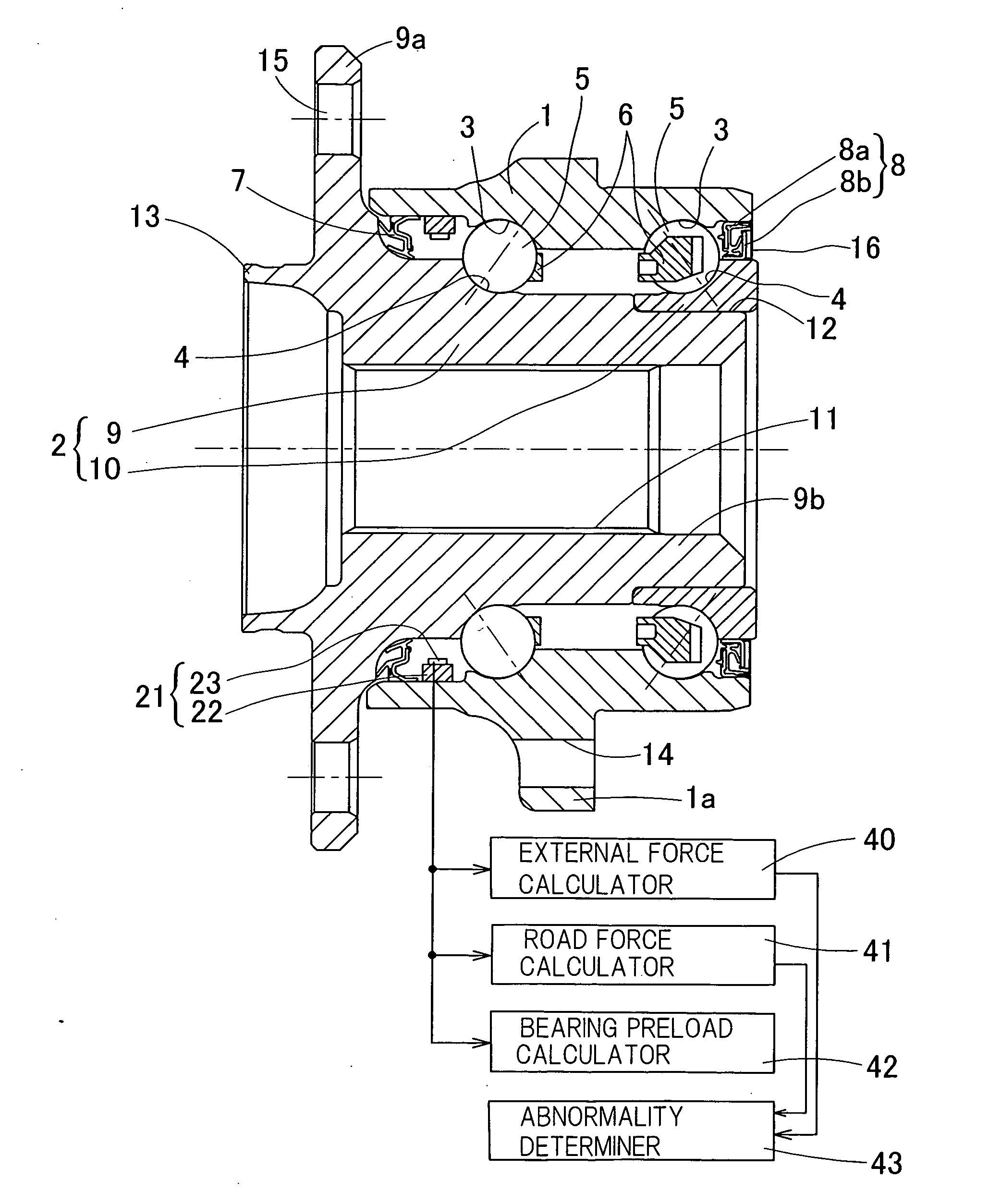 Sensor-Equipped Bearing for Wheel