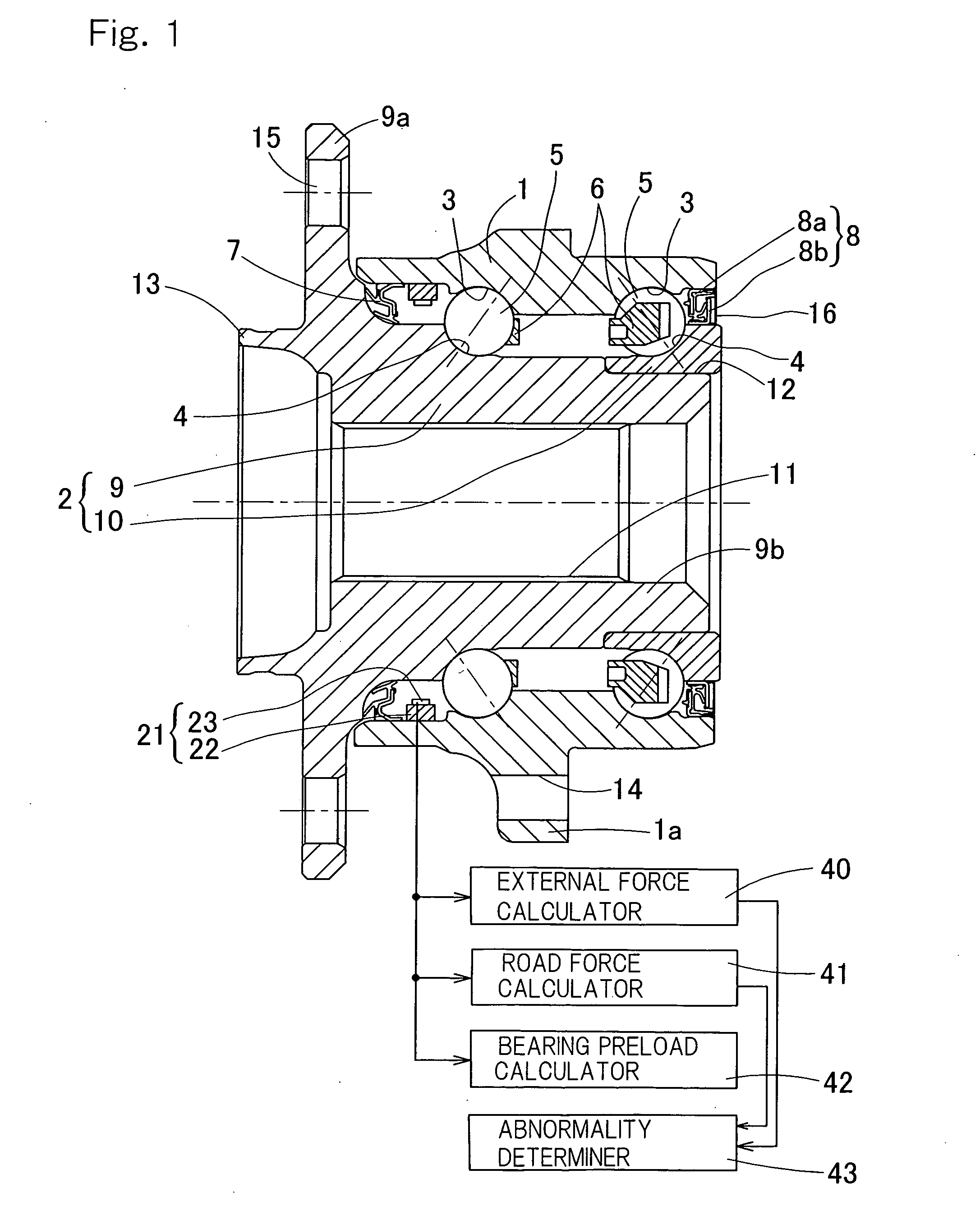 Sensor-Equipped Bearing for Wheel