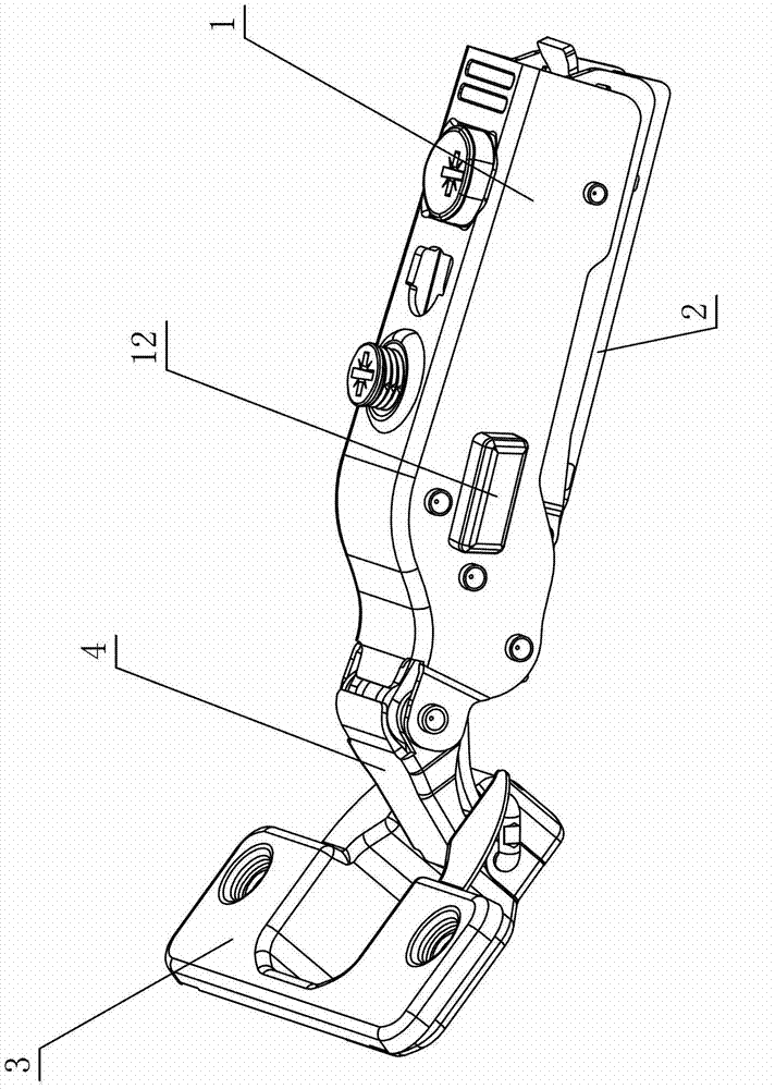 Control device of furniture hinge damping force